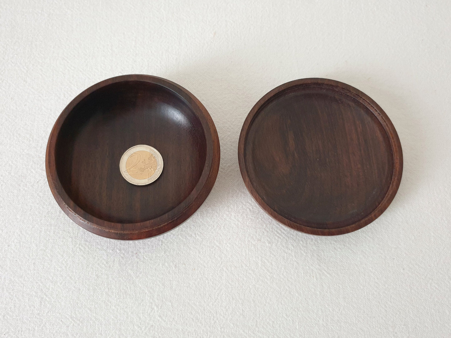 French Antique Rosewood Round Box