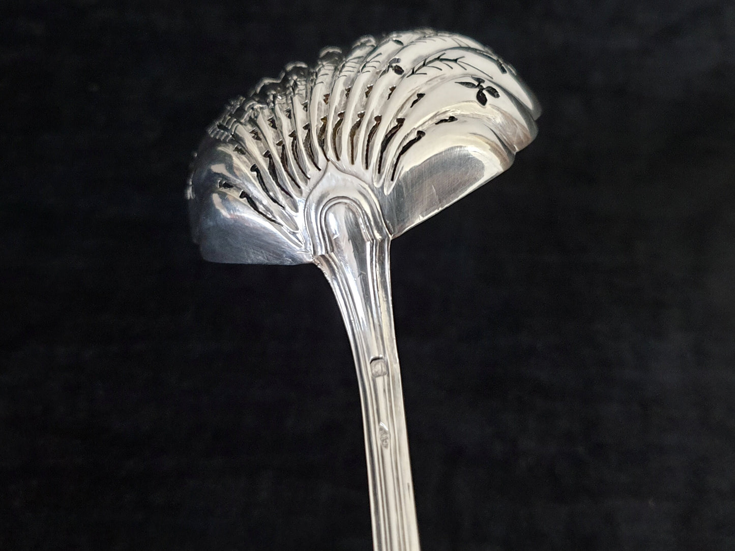 Antique French 950 Silver Sugar Sifting Spoon - Sugar Sifter by Pierre Queille