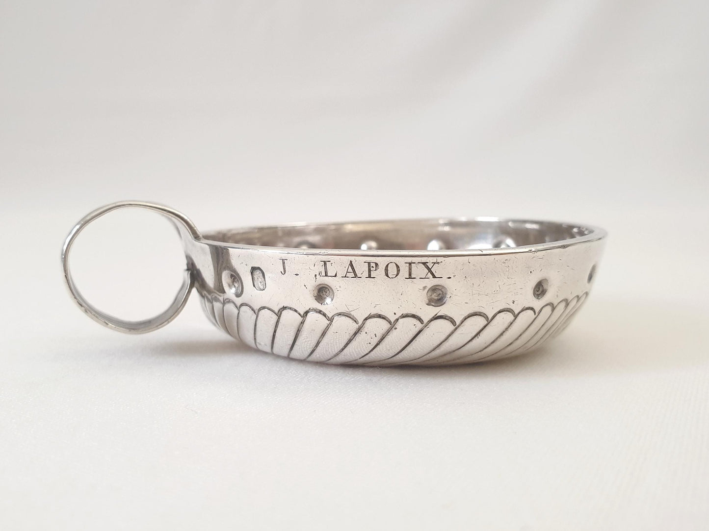 Antique Georgian French 950 Silver Wine Taster (Tastevin) by Charles-Marie Guidée