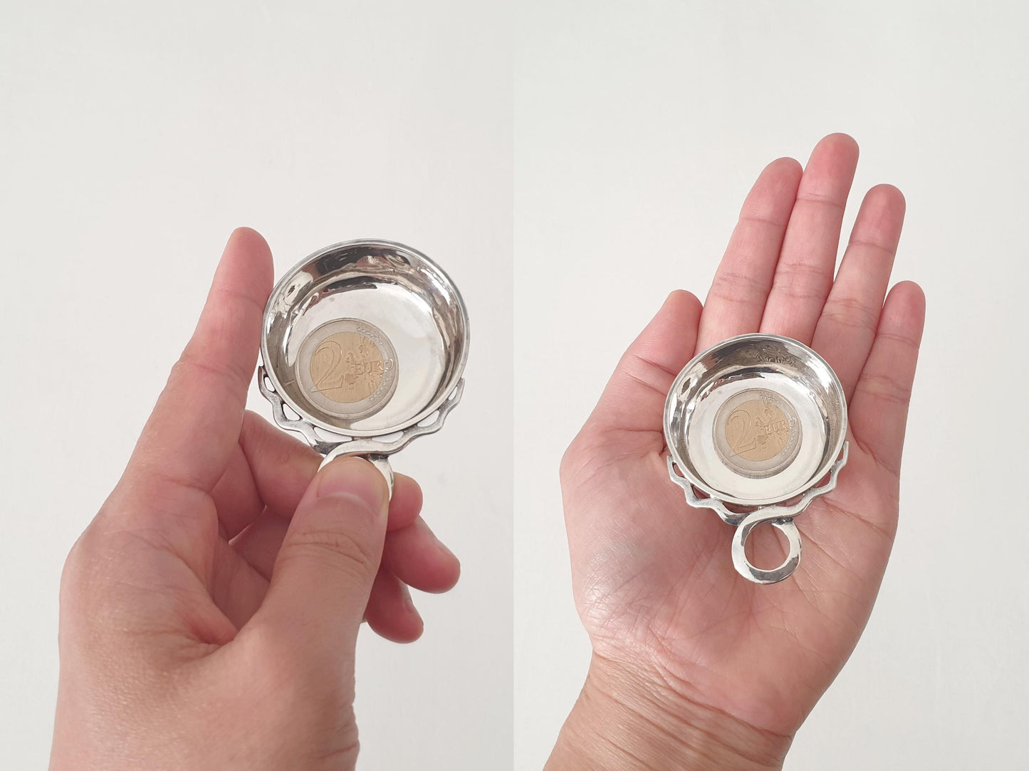 French 950 Silver Mini Small Wine Taster (Tastevin) by Charles TIRBOUR (1897-1951)