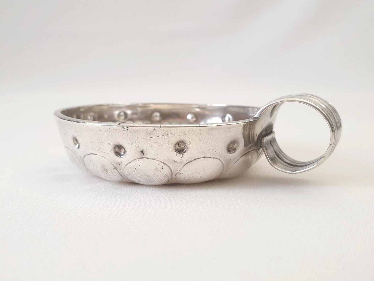 Antique Georgian French 950 Silver Wine Taster (Tastevin) by Charles-Marie Guidée