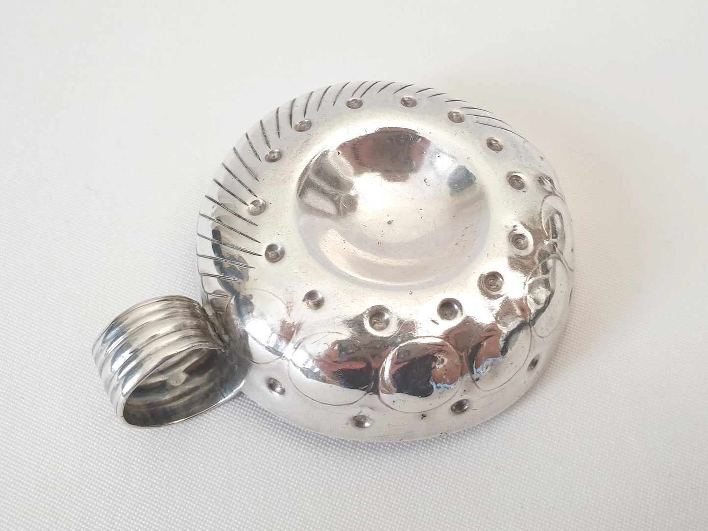 Antique Georgian French 950 Silver Wine Taster (Tastevin) by Charles-Marie Guidée