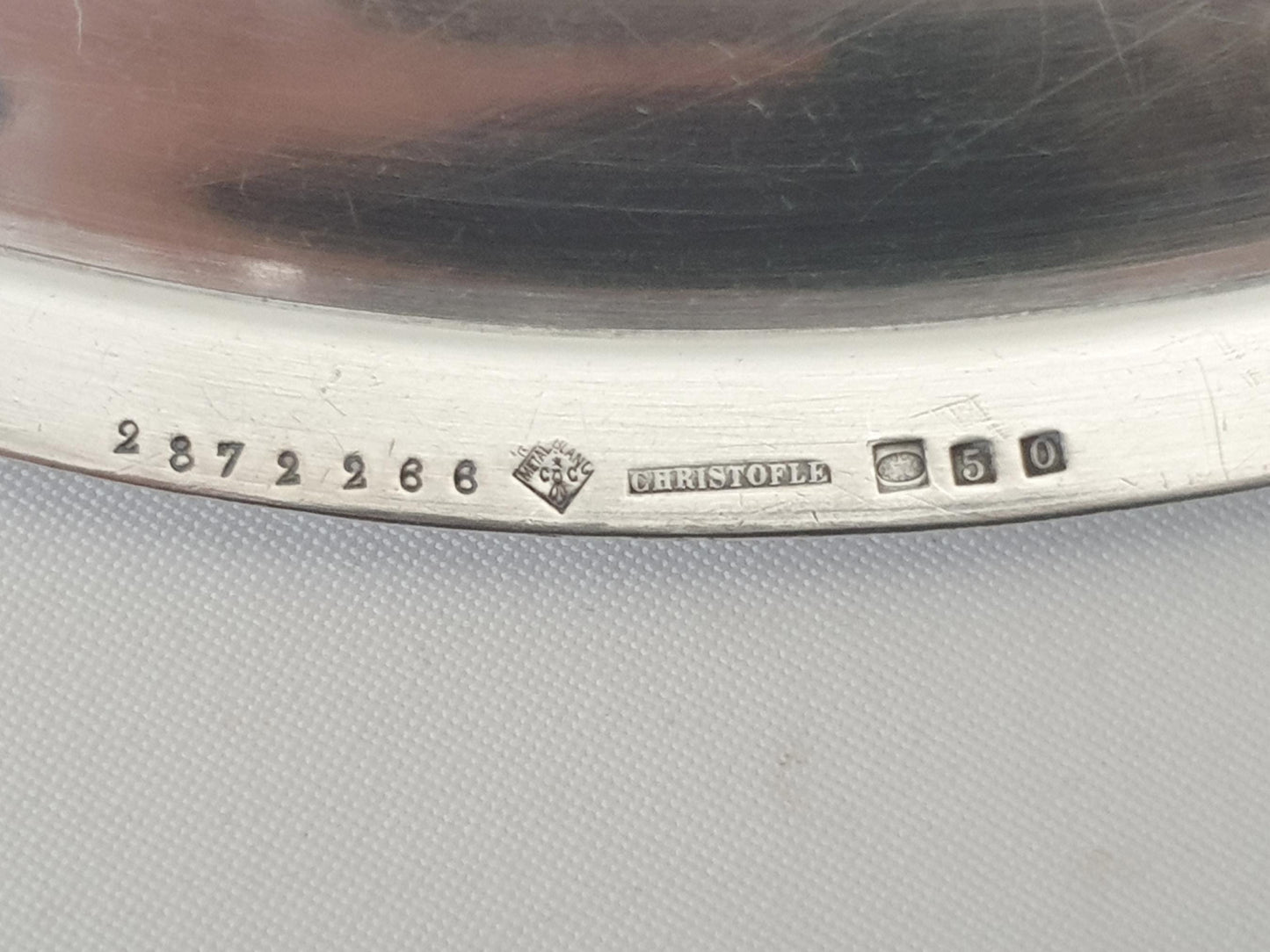 Christofle Vintage Silver Plated 33cm Circular Platter or Round Serving Tray