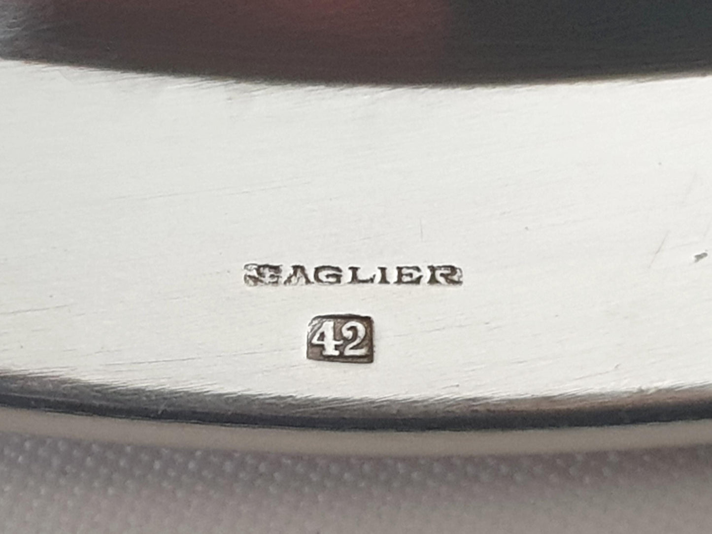 Vintage Silver Plated 30cm Circular Platter or Round Serving Tray by SAGLIER