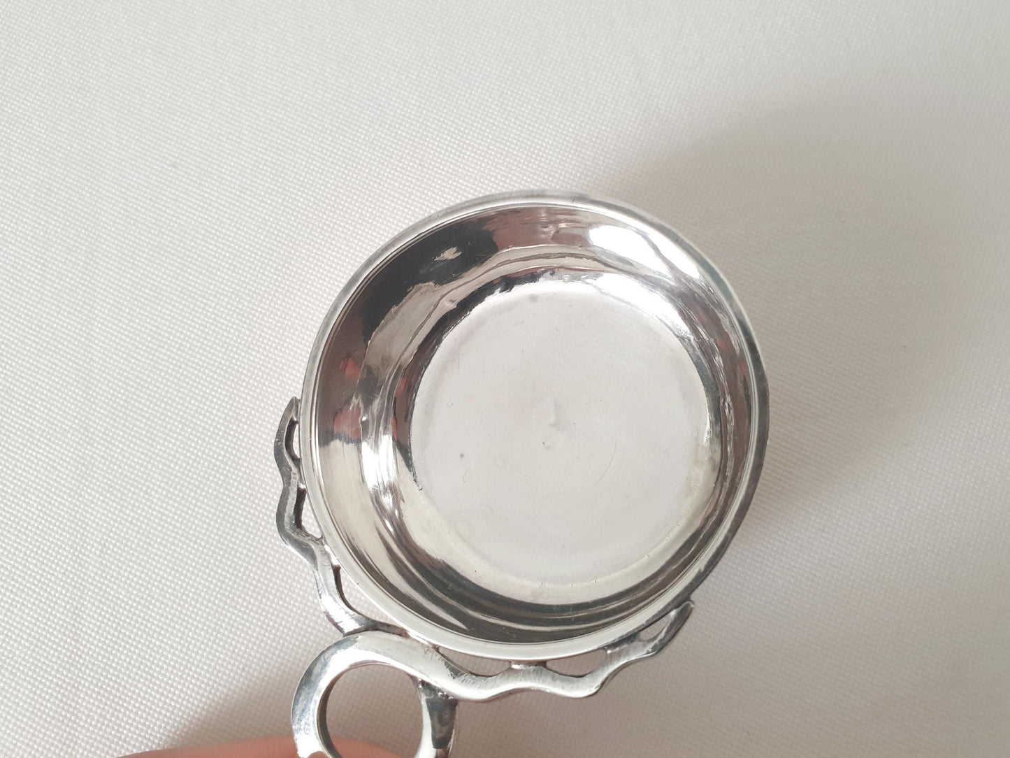 French 950 Silver Mini Small Wine Taster (Tastevin) by Charles TIRBOUR (1897-1951)