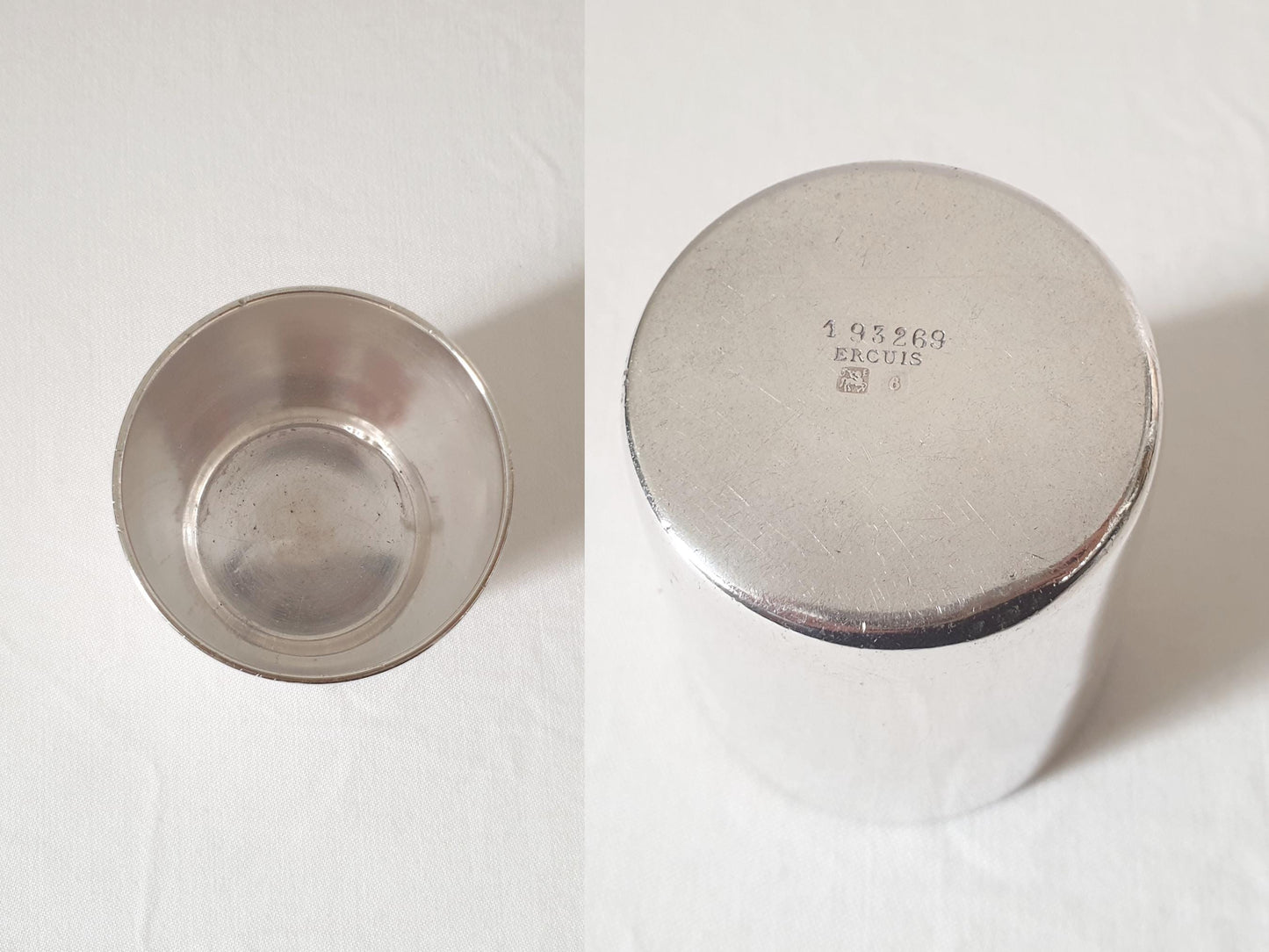 Ercuis French Silver Plated Tumbler, Paris