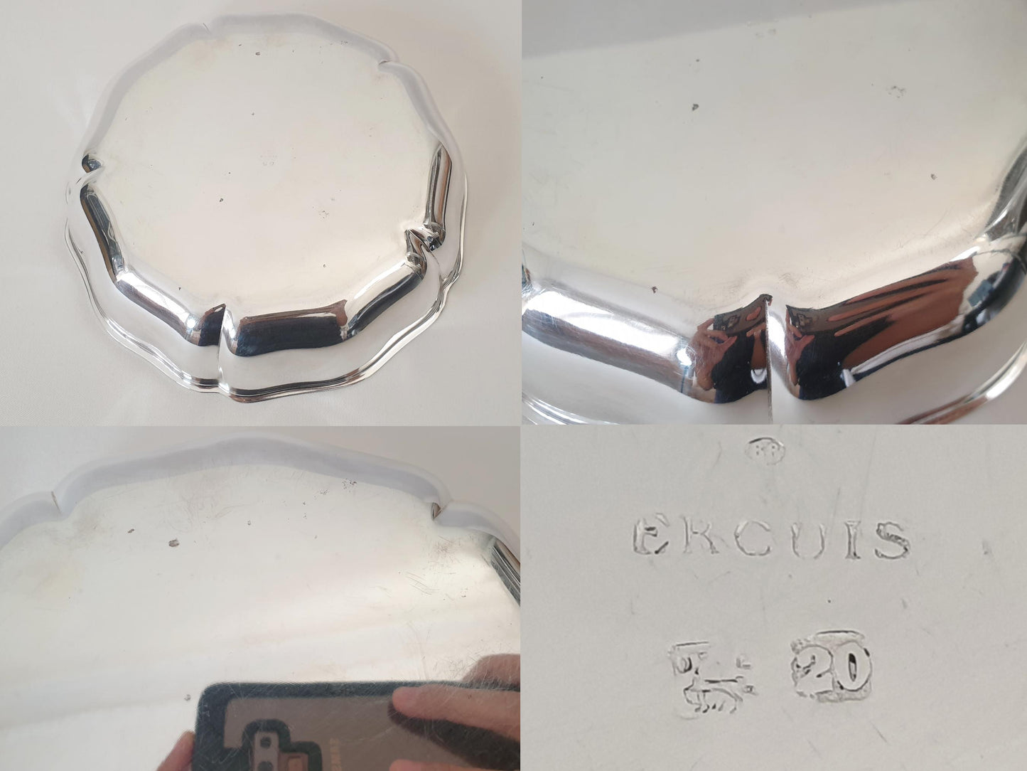 French Ercuis Silver Plated Round Bowl - Vintage Salad Bowl