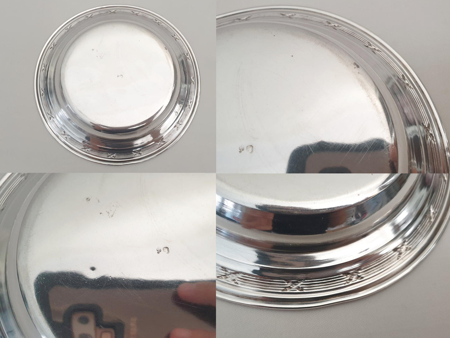 Antique French 950 Solid Silver Miniature Dish - Small Silver Trinket Tray by Louis Coignet, Paris