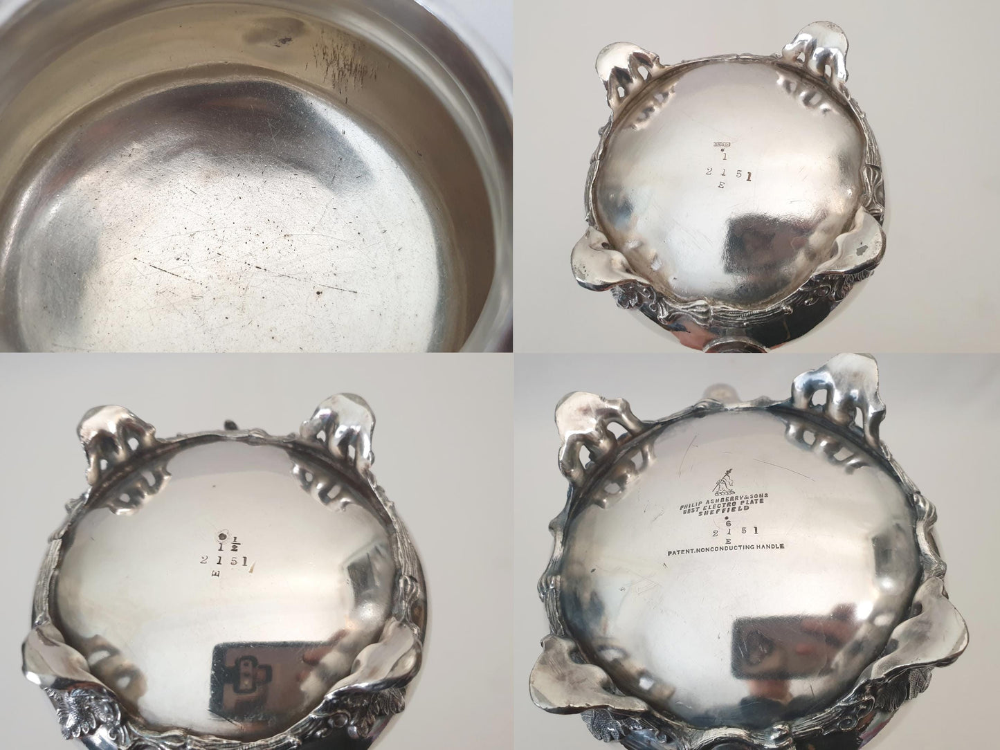Antique English Victorian Silver Plated Coffee Service Set by Philip Ashberry & Sons of Sheffield