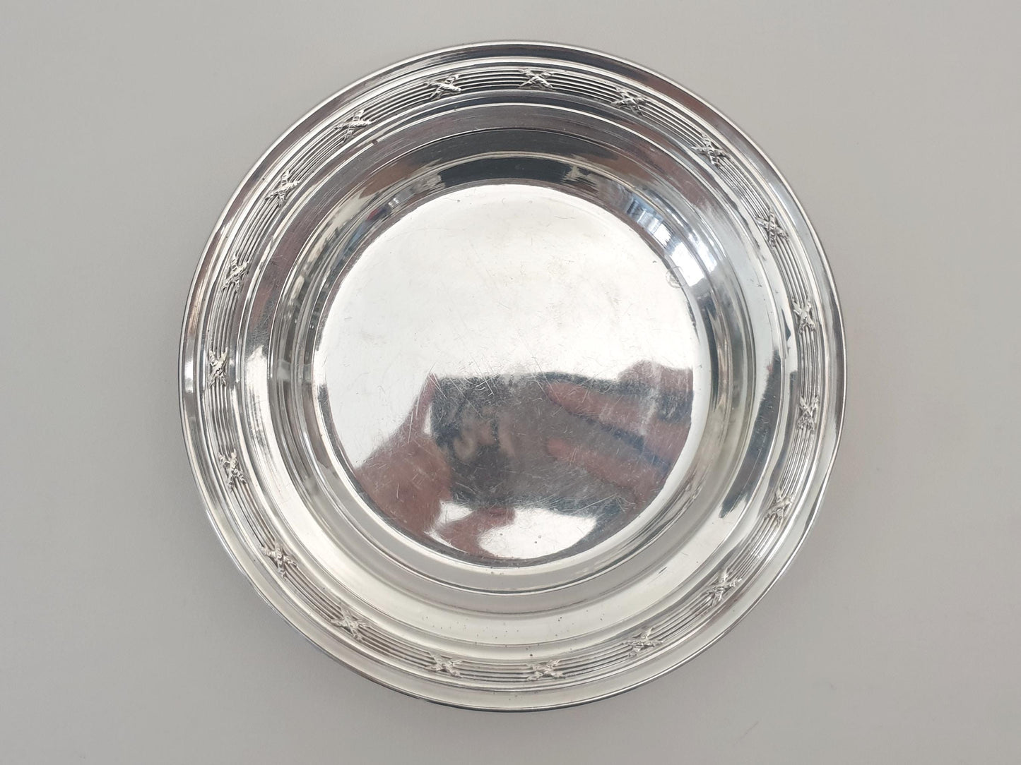 Antique French 950 Solid Silver Miniature Dish - Small Silver Trinket Tray by Louis Coignet, Paris