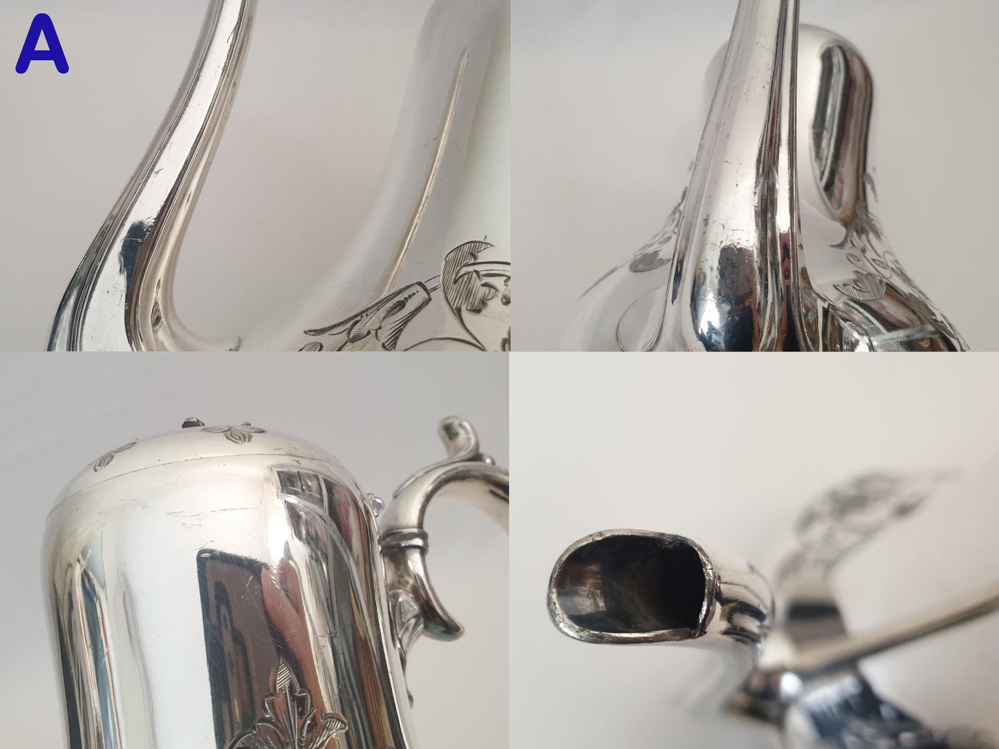 Antique English Victorian Silver Plated Coffee Service Set by Philip Ashberry & Sons of Sheffield