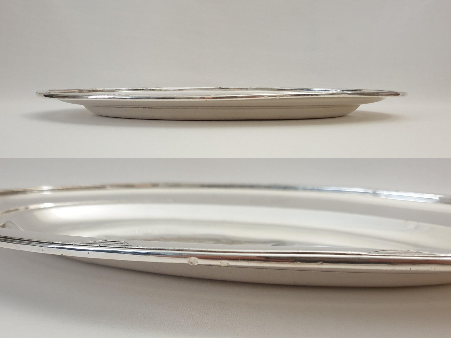 French Large Silver Plated Oval Fish Serving Dish - Large Serving Tray in Art Deco Style by Ercuis