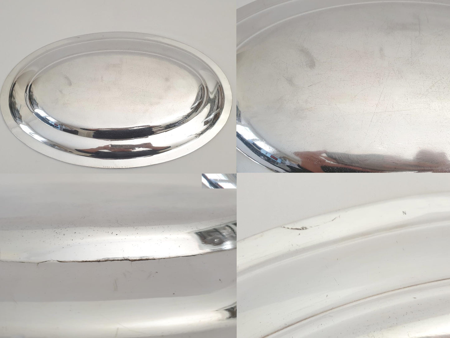 French Large Silver Plated Oval Fish Serving Dish - Large Serving Tray in Art Deco Style by Ercuis