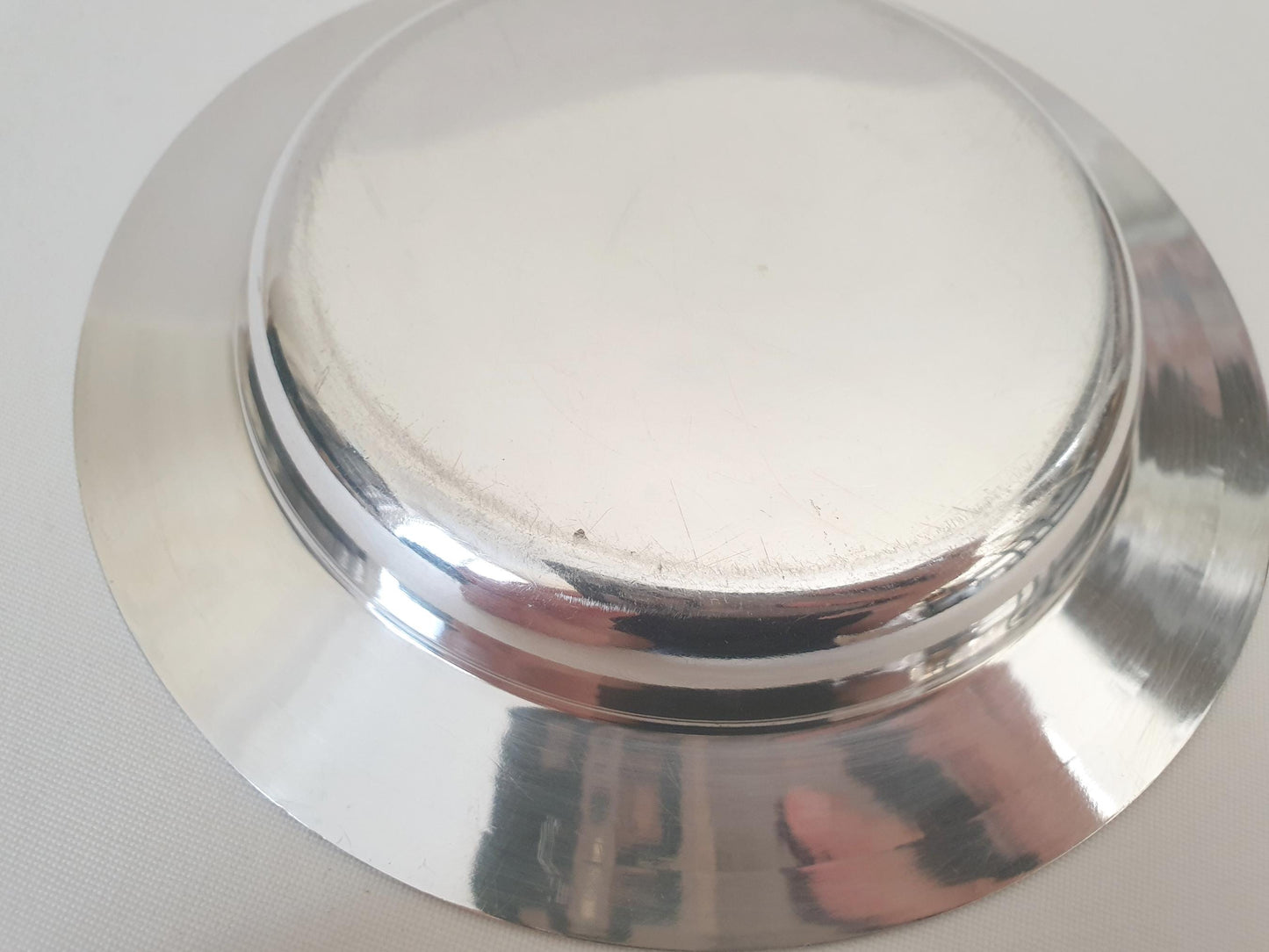 French Silver Plated Small Round Dish - Small Baptism Plate or Kettle Dish - Small Trinket Dish by Noël Collet