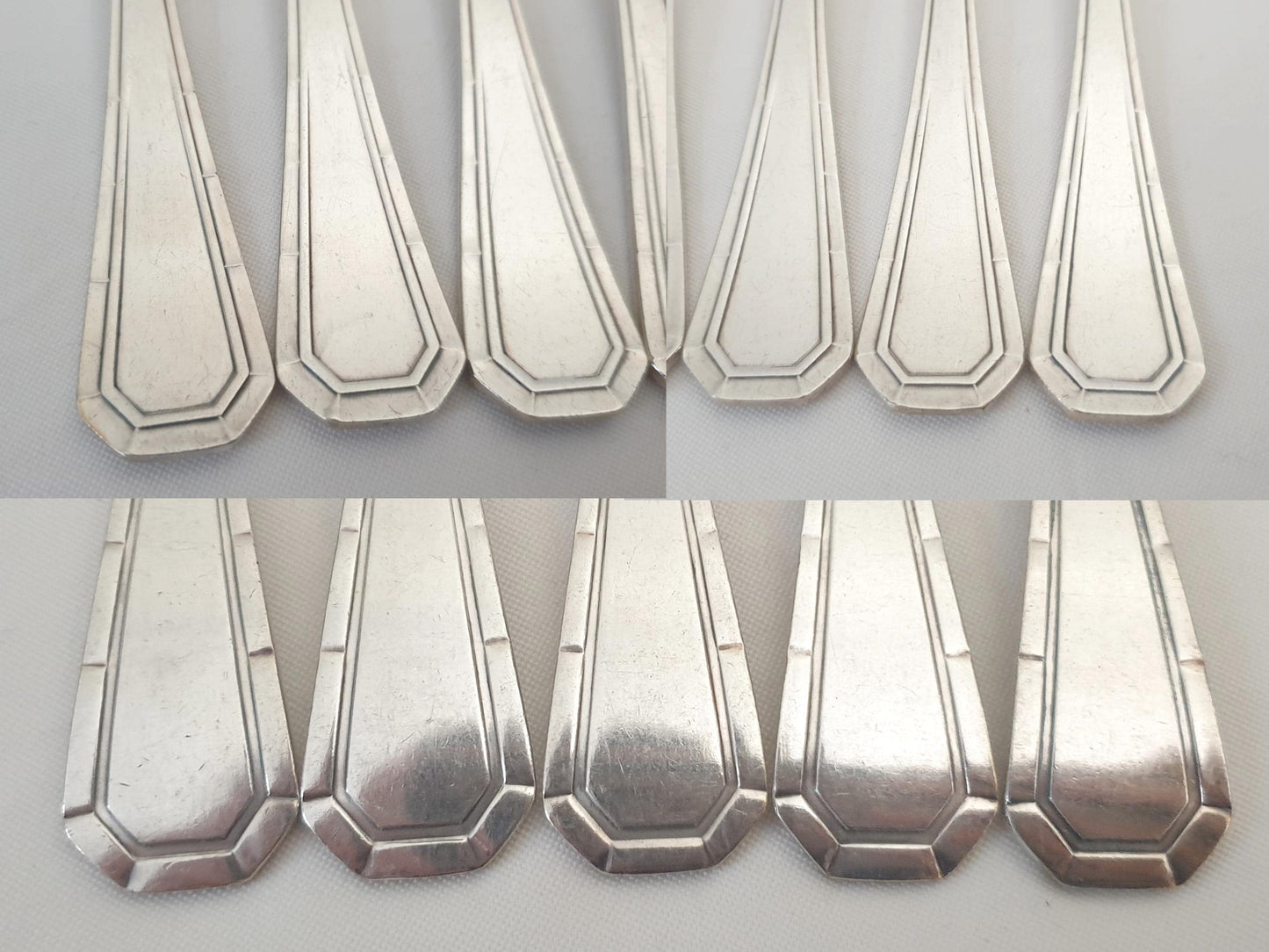 Christofle Alfenide 5 Silver Plated Table Forks Art Deco 'Tosca' Model - 5 French Christofle Dinner Forks