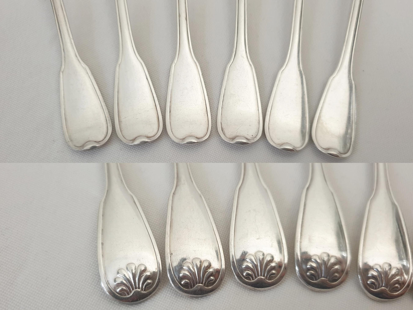 French 11 Silver Plated Coffee Spoons - 11 French Teaspoons by Ravinet d'Enfert