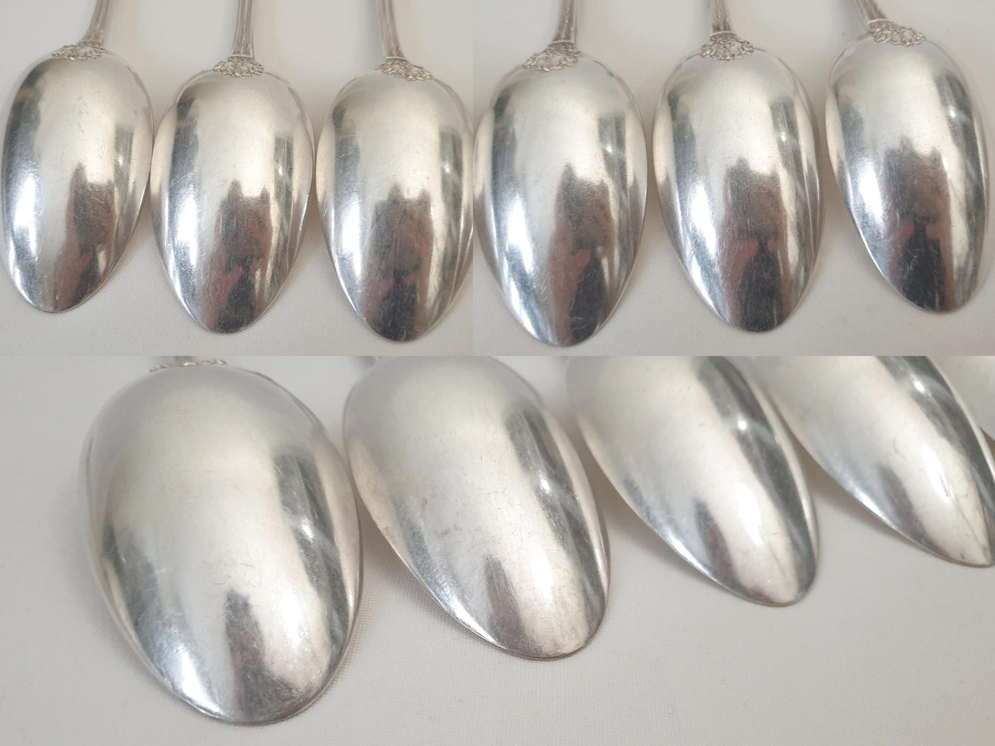 French 12 Silver Plated Table Spoons in Louis XVI Style - 12 French Soup Spoons by Ravinet & Cie