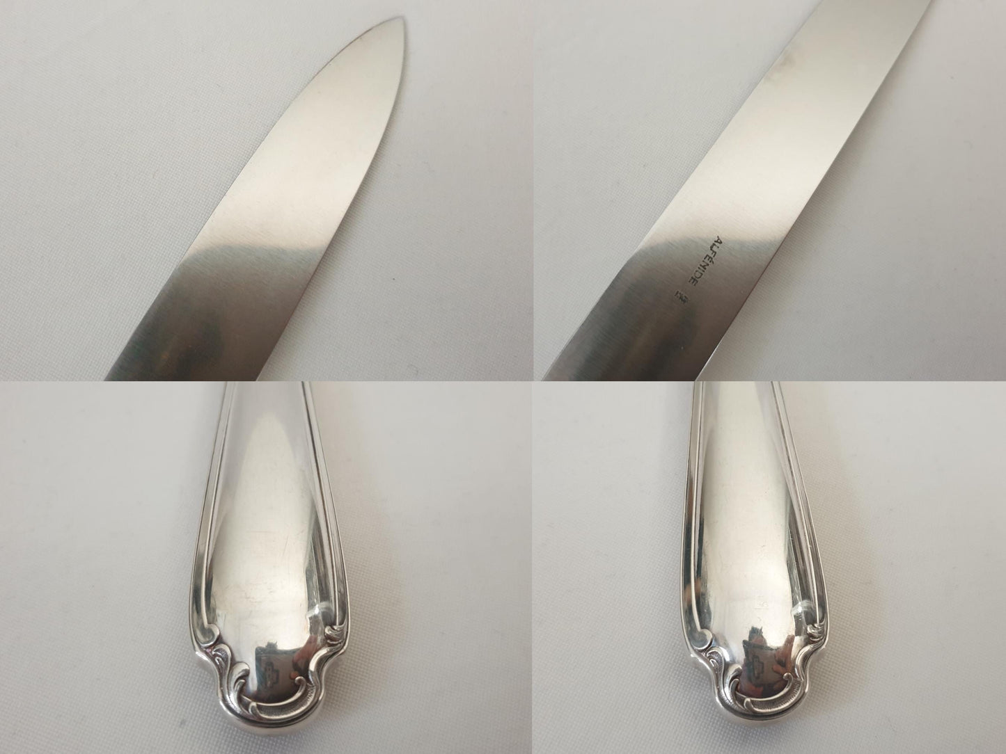 Christofle Alfenide Silver Metal Cutting Service - French Christofle Meat Serving Cutlery or Carving Set