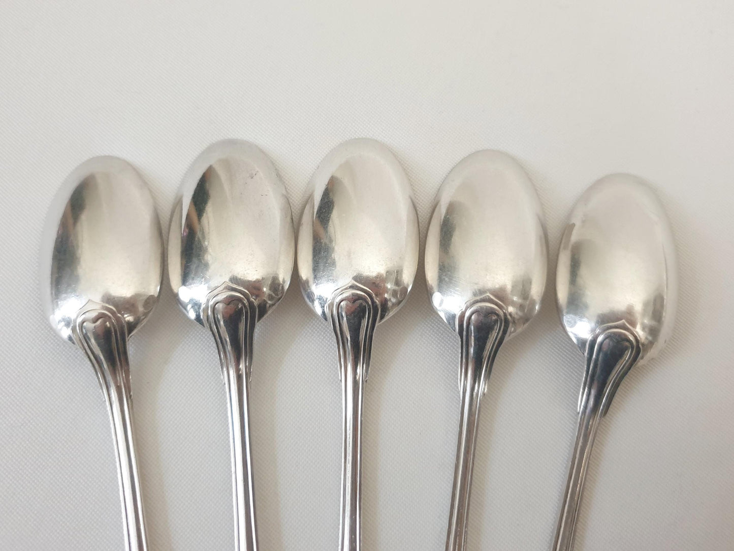 French 11 Silver Plated Coffee Spoons - 11 French Teaspoons by Ravinet d'Enfert
