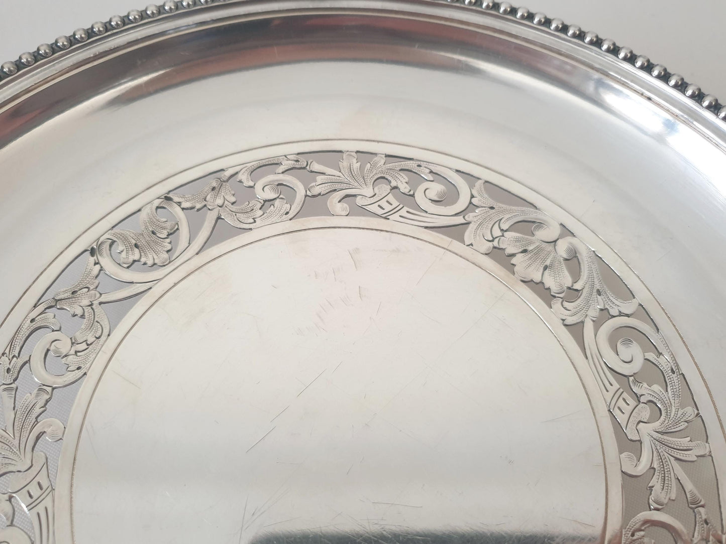 Antique French Silver Plated Pedestal Pierced Serving Bowl or Fruit Bowl by Ravinet & Cie