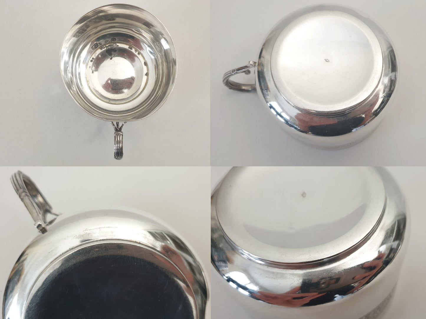 Antique French 950 Silver Coffee or Chocolate Cup and Saucer - Solid Silver Tea Cup and Saucer Set