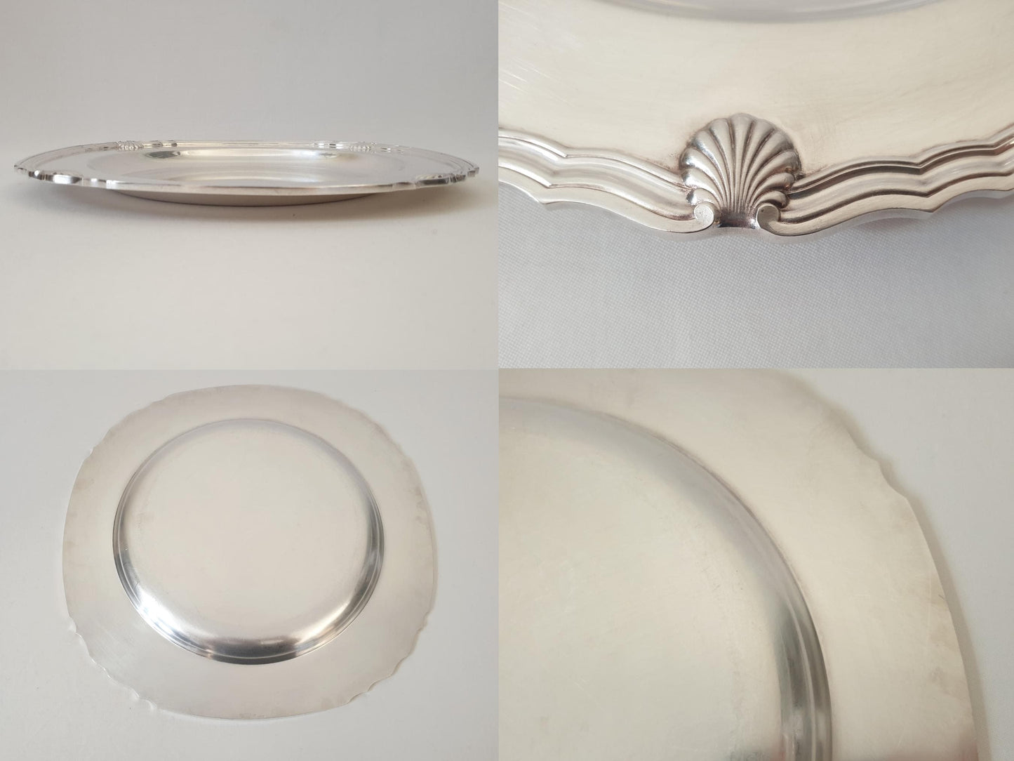 Christofle Gallia Vintage Silver Plated Round Platter or Serving Tray - Scallop Shell Design