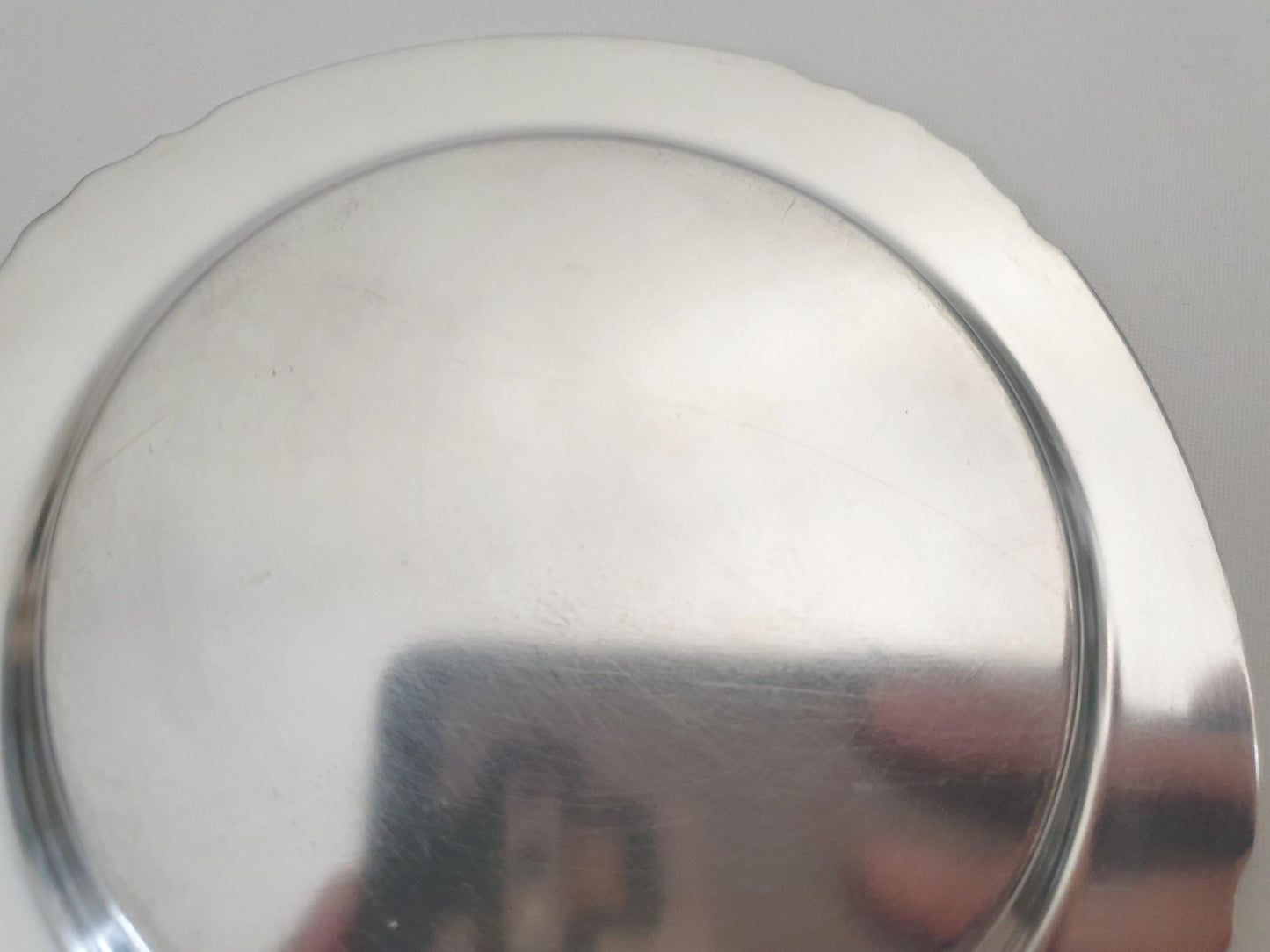 Christofle Gallia Silver Plated Small Round Dish - Small Baptism Plate or Kettle Dish - Small Trinket Dish - Scallop Shell Design