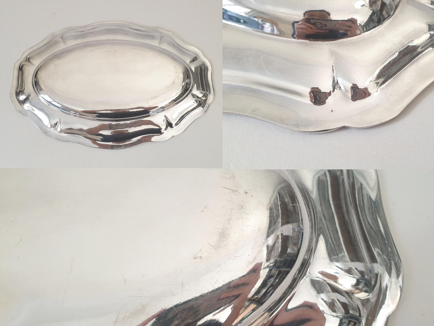 French Ercuis Vintage Large Silver Plated Oval Fish Serving Dish - Large Serving Tray