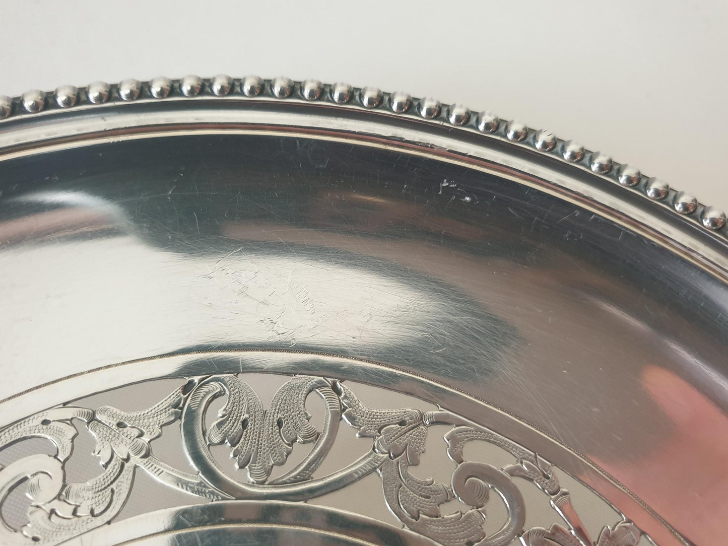 Antique French Silver Plated Pedestal Pierced Serving Bowl or Fruit Bowl by Ravinet & Cie