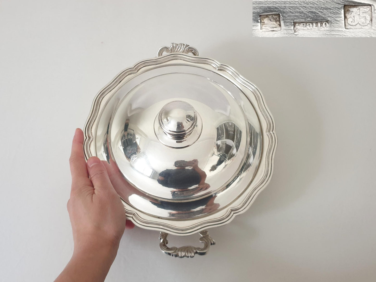 French Silver Plated Covered Vegetable Dish or Casserole Dish by Apollo