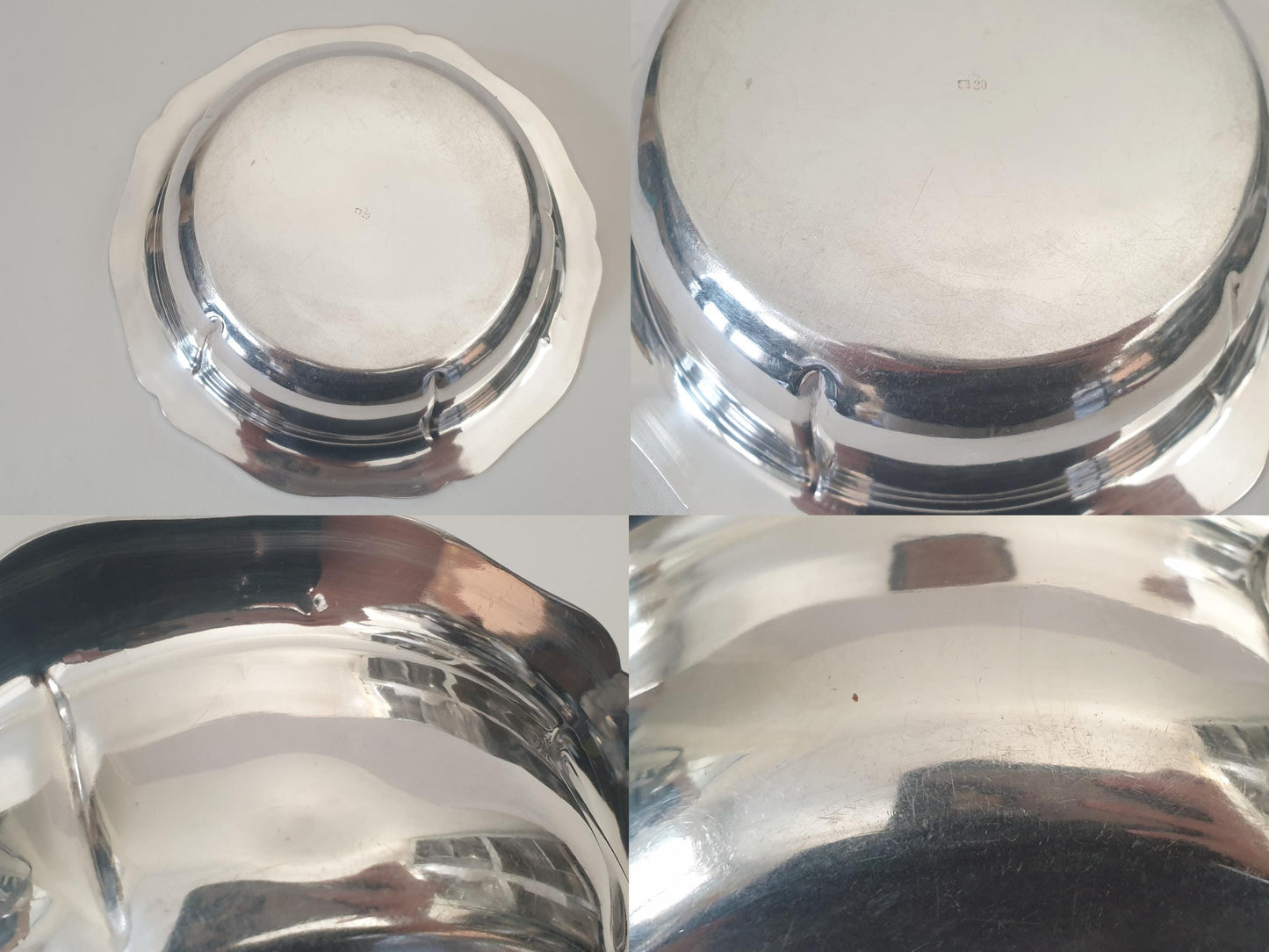 French Silver Plated Round Bowl - Vintage Salad Bowl or Serving Bowl