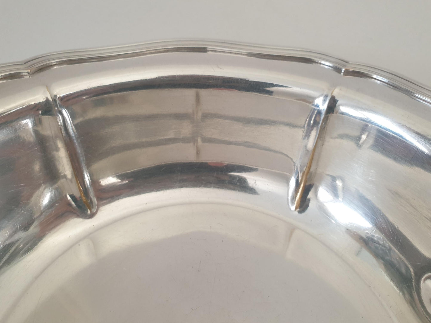 French Silver Plated Round Bowl - Vintage Salad Bowl or Serving Bowl