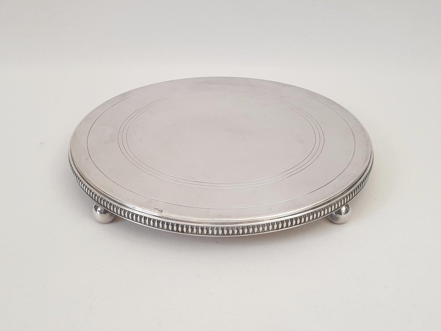 French Silver Plated Cake Display Stand - Round Pedestal Cake Stand - Footed Serving Stand