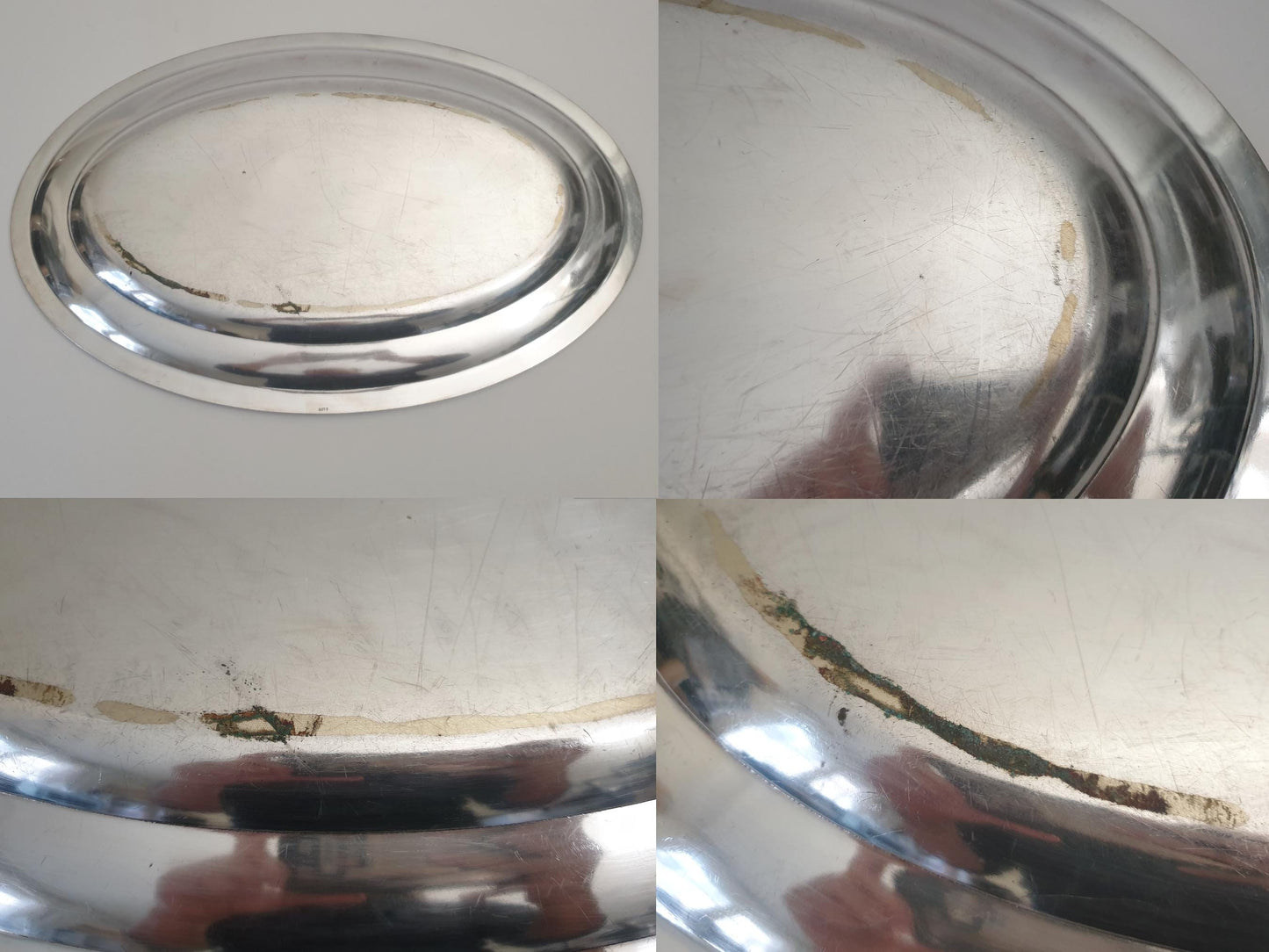 French Vintage Very Large Silver Plated Oval Serving Tray - Very Large Serving Tray