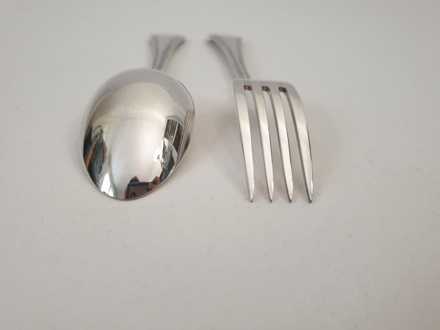French Silver Plated Baptism Cutlery - Vintage Silver Plated Baby Spoon & Fork Set