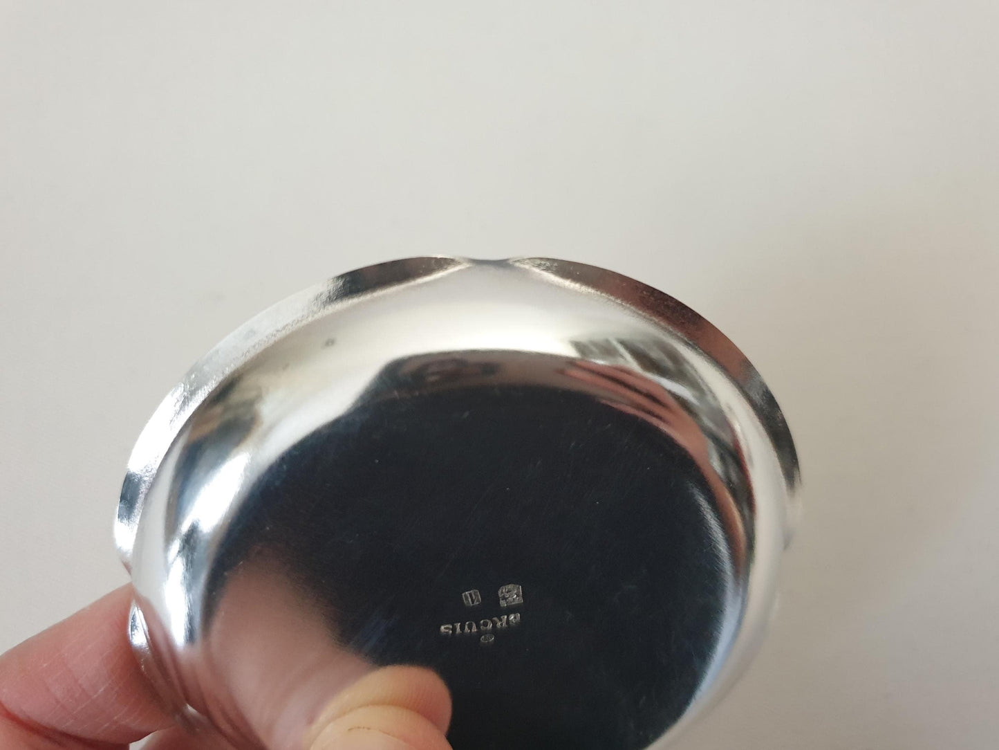 Pair of French Ercuis Small Silver Plated Coasters - 2 Silver Plated Small Nut Dishes