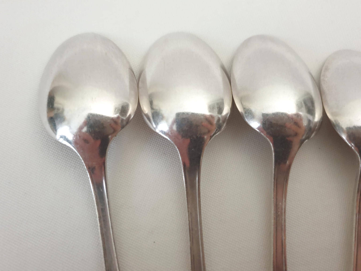 Christofle Alfenide 5 Silver Plated Coffee Spoons Art Deco Model - 5 French Christofle Teaspoons