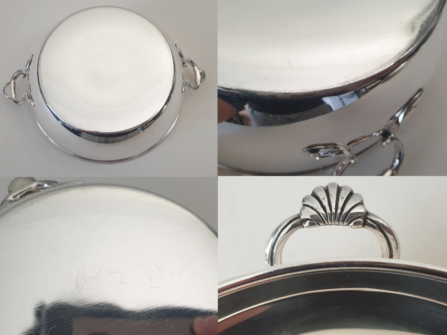 French Medium Silver Plated Oven Safe Covered Vegetable Dish or Casserole Dish with Matching Serving Plate
