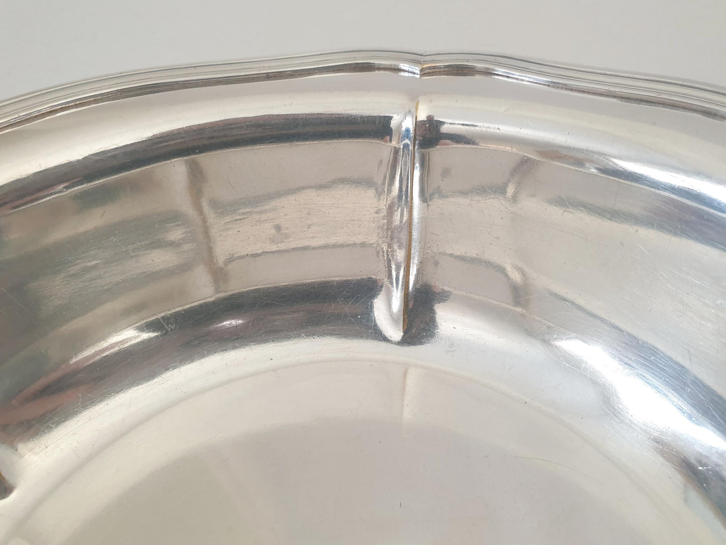 French Silver Plated Round Bowl - Vintage Salad Bowl or Serving Bowl