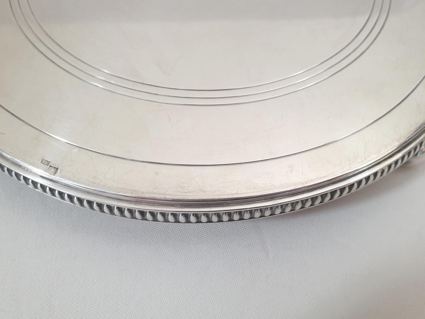 French Silver Plated Cake Display Stand - Round Pedestal Cake Stand - Footed Serving Stand