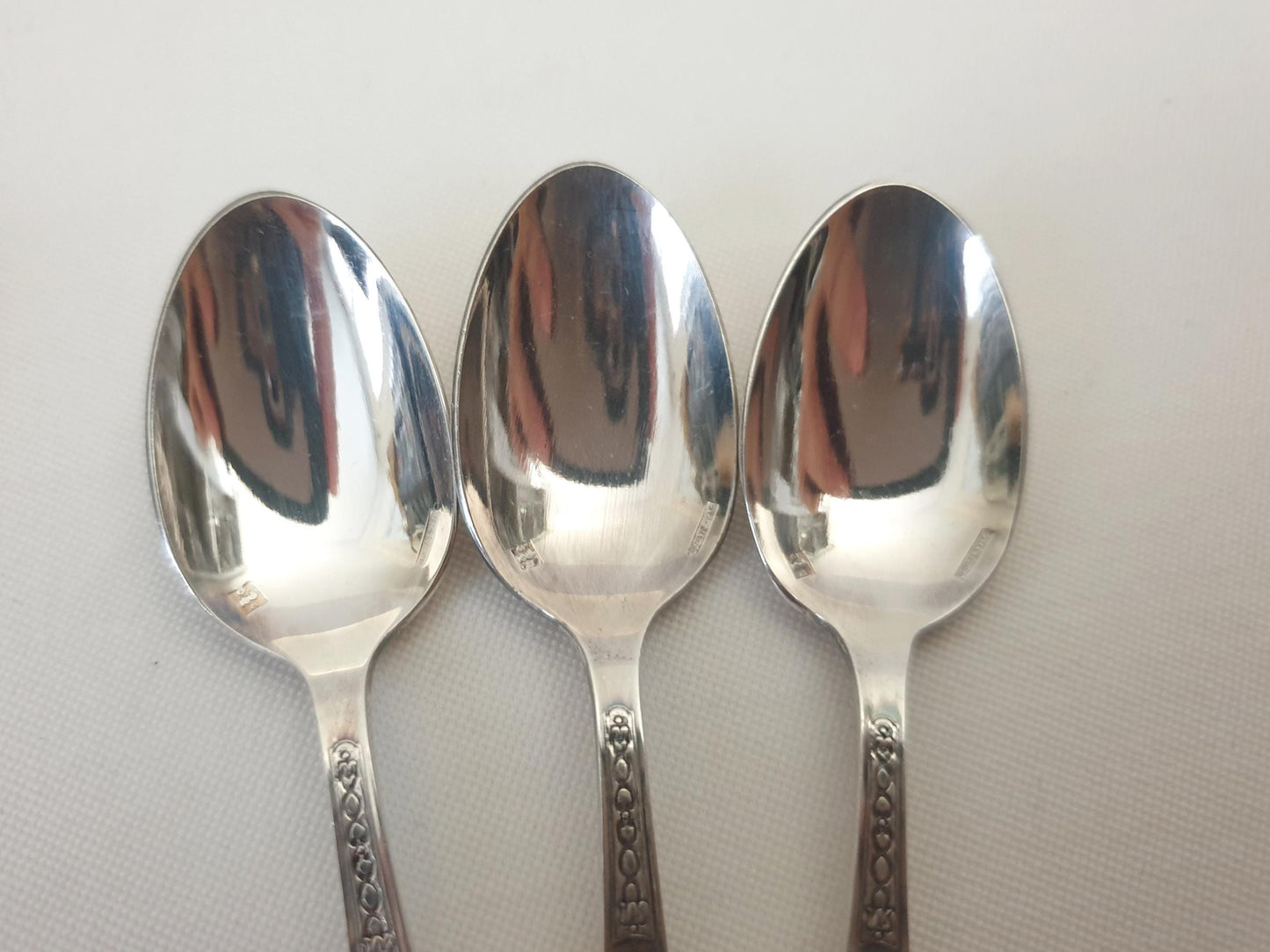 Christofle 7 Silver Plated Small Moka Spoons 'Villeroy' Model - 7 Demitasse Spoons