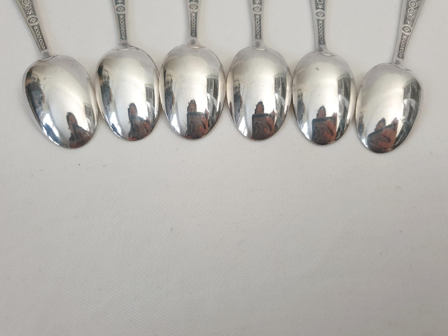 Christofle 6 Silver Plated Small Moka Spoons 'Villeroy' Model - 6 Demitasse Spoons