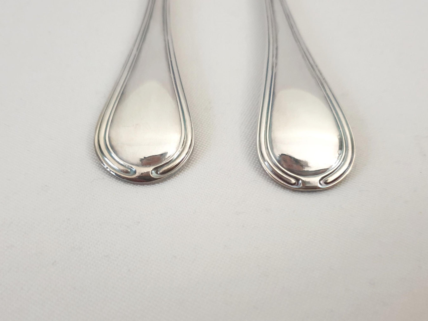 French Silver Plated Baptism Cutlery - Vintage Silver Plated Baby Spoon & Fork Set