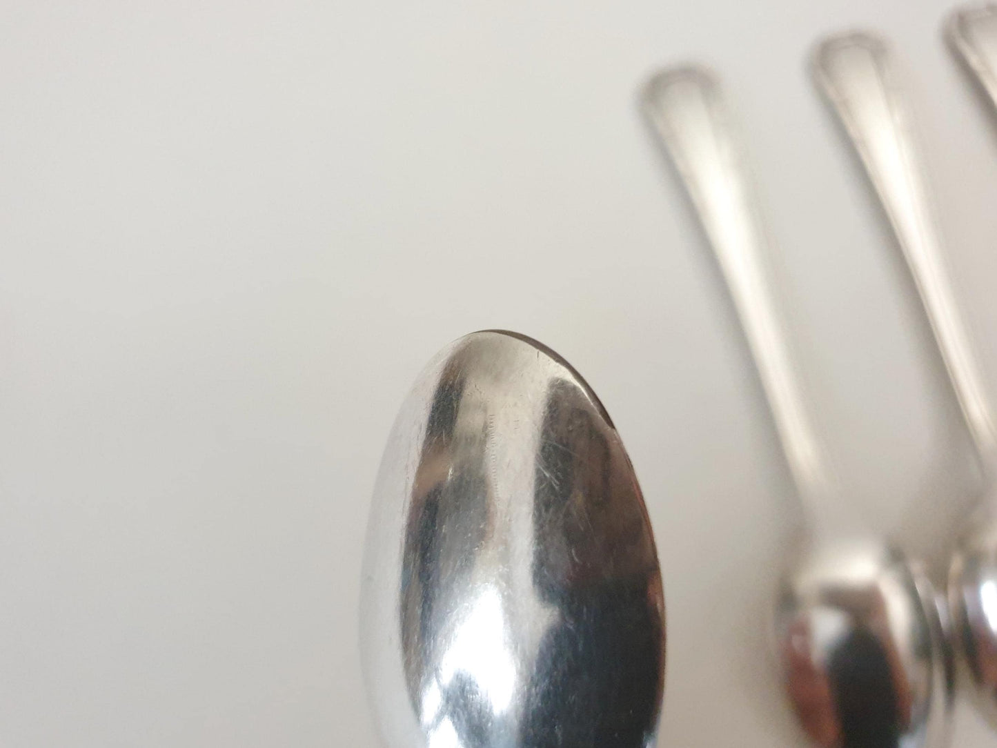 Christofle Alfenide 5 Silver Plated Coffee Spoons Art Deco Model - 5 French Christofle Teaspoons