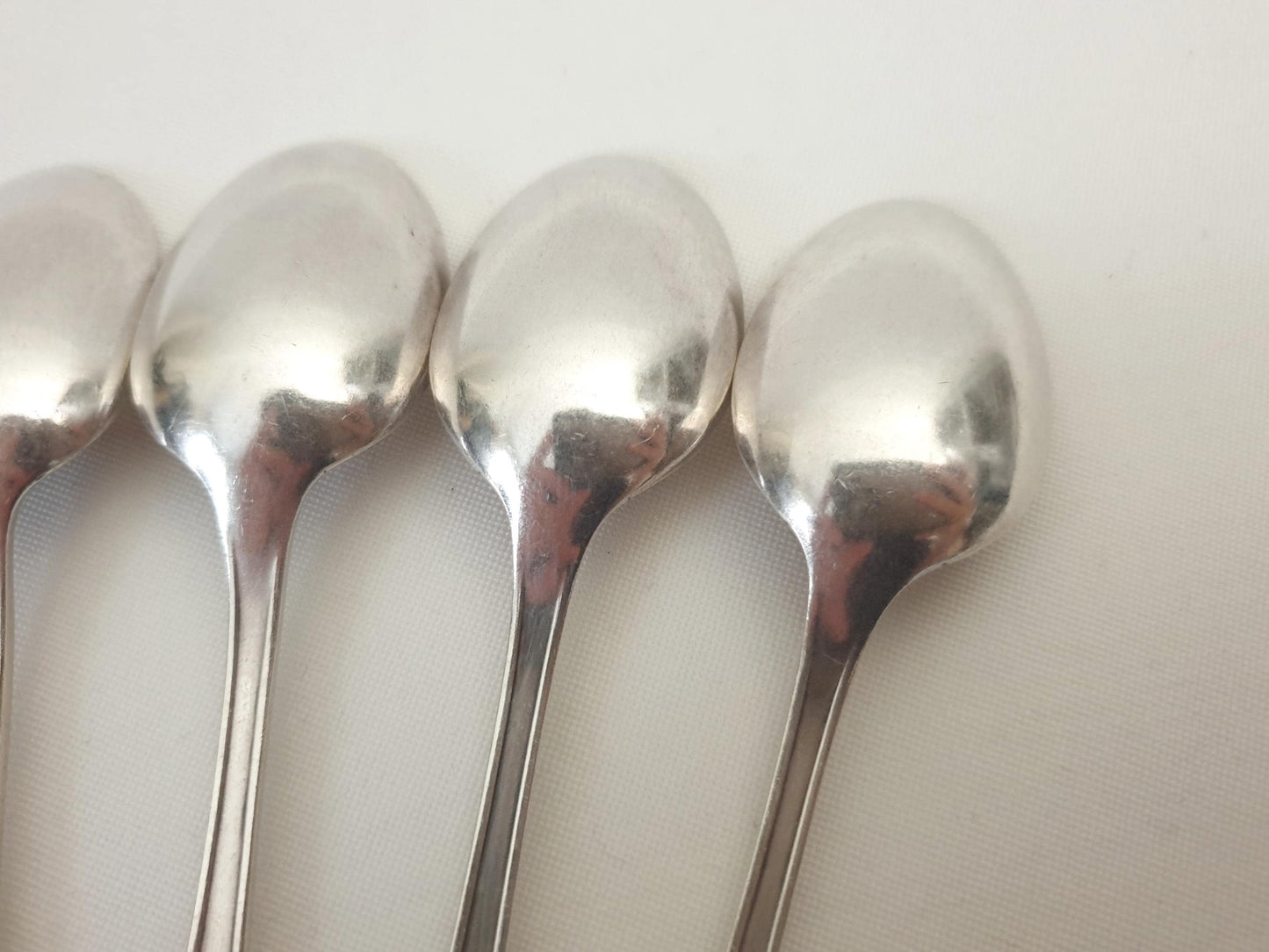 Christofle Alfenide 5 Silver Plated Coffee Spoons Art Deco Model - 5 French Christofle Teaspoons