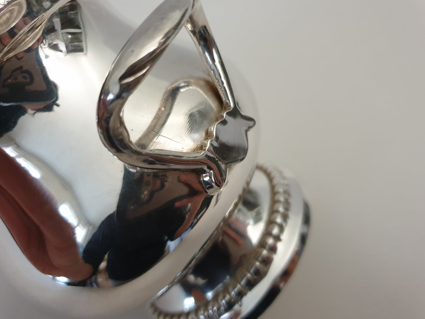 Vintage French Silver Plated Coffee Service Set with Beaded Details by GELB