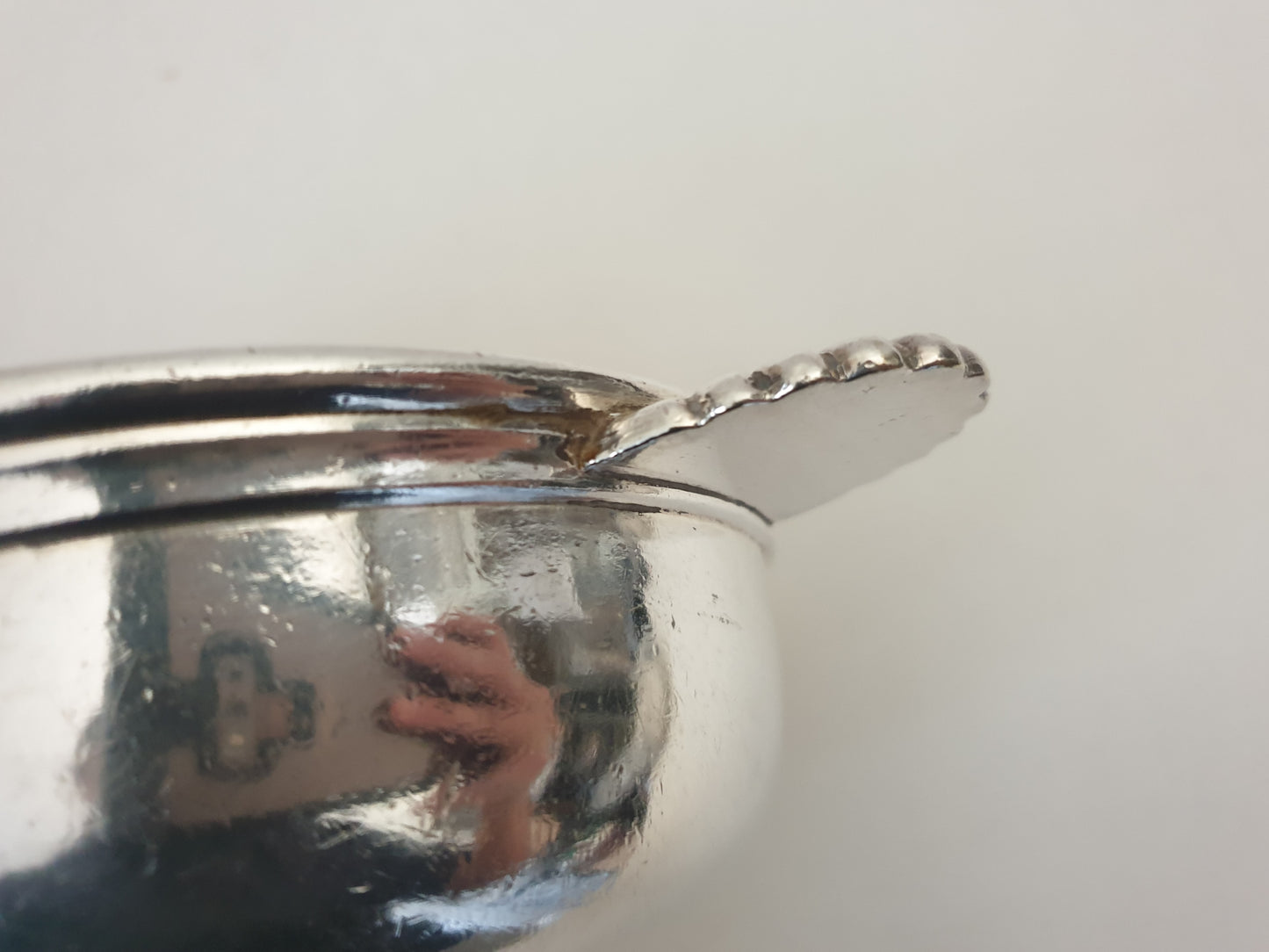 French Vintage Silver Plated Mini Bowl or Sauce Boat with Shell Handles by Renaud & J. Clermont, Nice