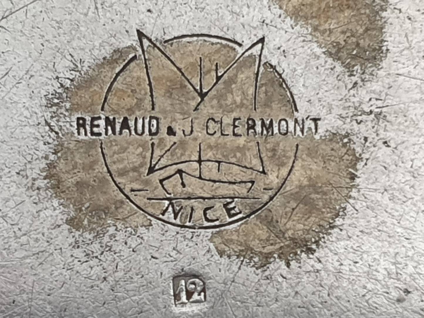 French Vintage Silver Plated Mini Bowl or Sauce Boat with Shell Handles by Renaud & J. Clermont, Nice