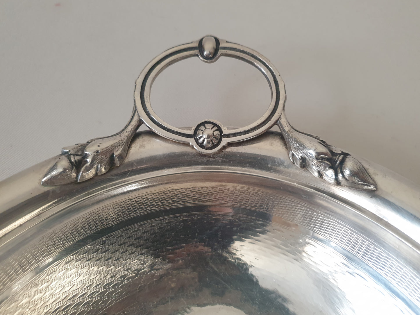 Antique WMF Silver Plated Oval Serving Platter or Bread Basket with with Handles