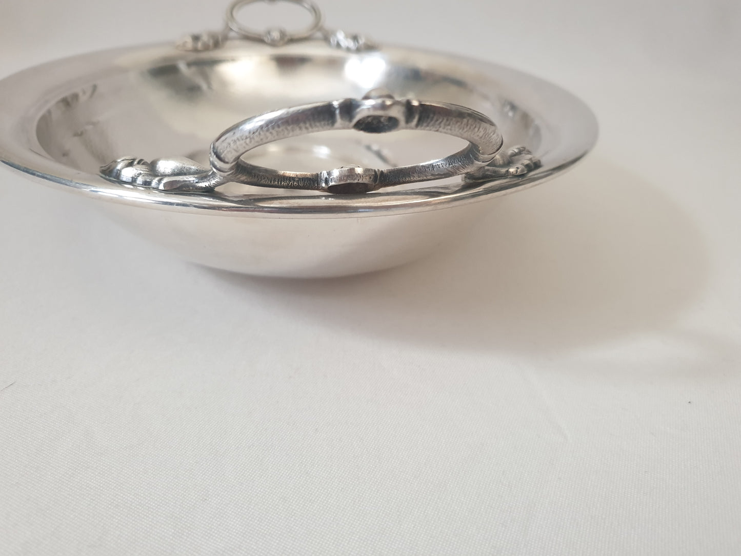 Antique WMF Silver Plated Oval Serving Platter or Bread Basket with with Handles